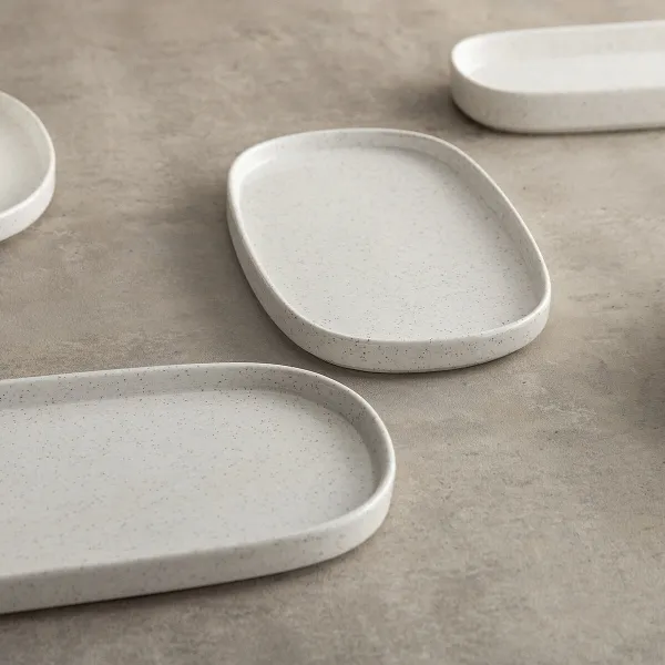 Užkandžių dėklas Bidasoa Elite Balta 30,7 x 11,6 x 2 cm (12 vnt.)