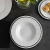 Plokščia lėkštė Bidasoa Glacial Filo Balta Keramikinis Ø 27 cm (12 vnt.)