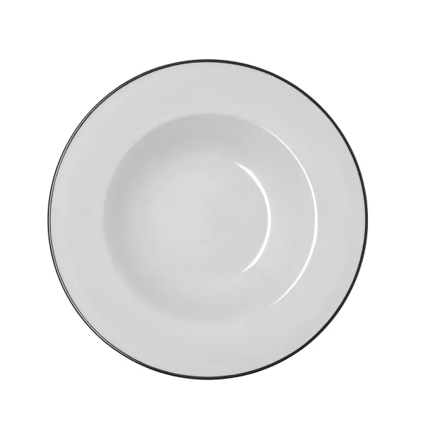 Dziļais šķīvis Bidasoa Glacial Filo Balts Keramika Ø 23,5 cm (24 gb.)