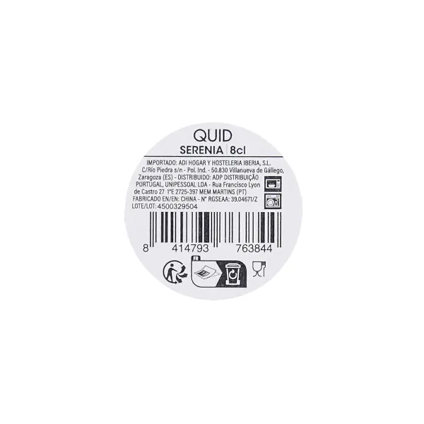Arbatos ir kavos puodelis Quid Serenia Skaidrus stiklas 80 ml (6 vnt.)