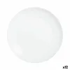 Plokščia lėkštė Luminarc Apy Balta stiklas Ø 25 cm (12 vnt.)
