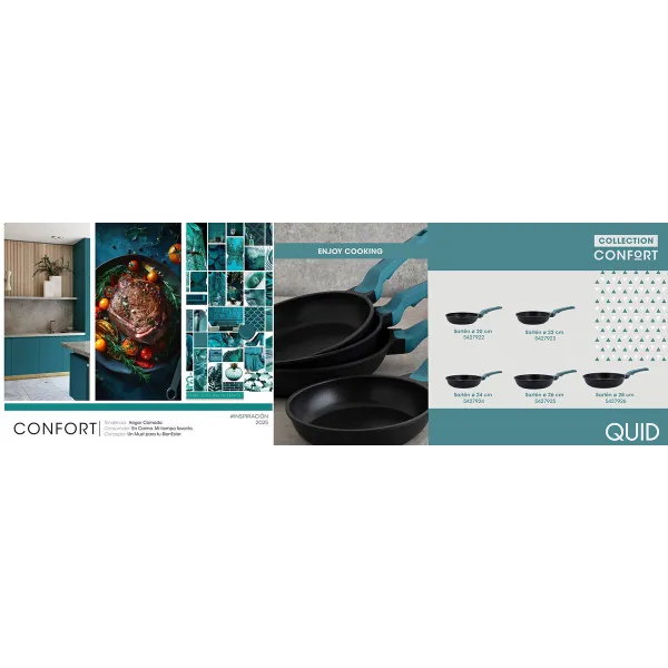 Panna Quid Confort Zils Metāls Ø 20 cm (6 gb.)