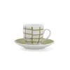 Cup with Plate Quid Kansas Green Ceramic 90 ml (6 Units)