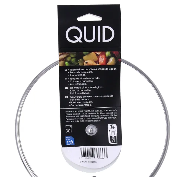 Pannas vāks Quid Renova Caurspīdīgs Stikls Ø 20 cm (6 gb.)