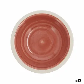 Deep Plate Quid Calypso Terracotta Ceramic Ø 21,5 cm (12 Units)