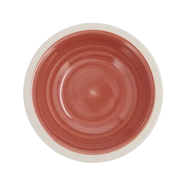 Deep Plate Quid Calypso Terracotta Ceramic Ø 21,5 cm (12 Units)