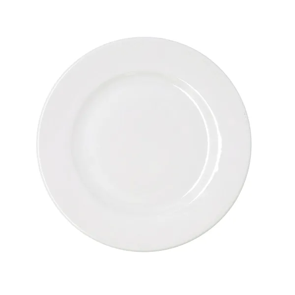 Flat Plate Bidasoa Serenity Hydrozero White Ceramic Ø 27 cm (6 Units)