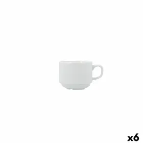 Tējas un kafijas tase Bidasoa Serenity Hydrozero Balts Keramika 200 ml (6 gb.)