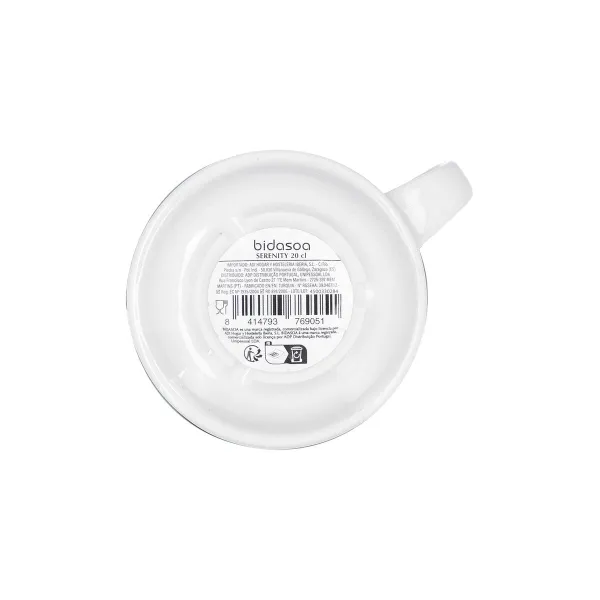 Tea and coffee cup Bidasoa Serenity Hydrozero White Ceramic 200 ml (6 Units)