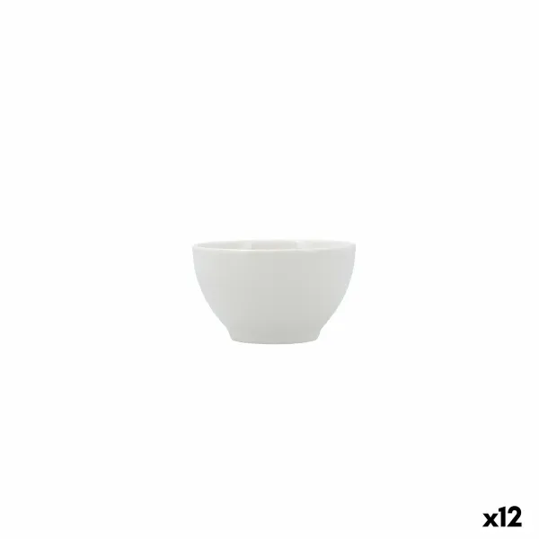 Snack Bowl Bidasoa Serenity Hydrozero White Ceramic (12 Units)