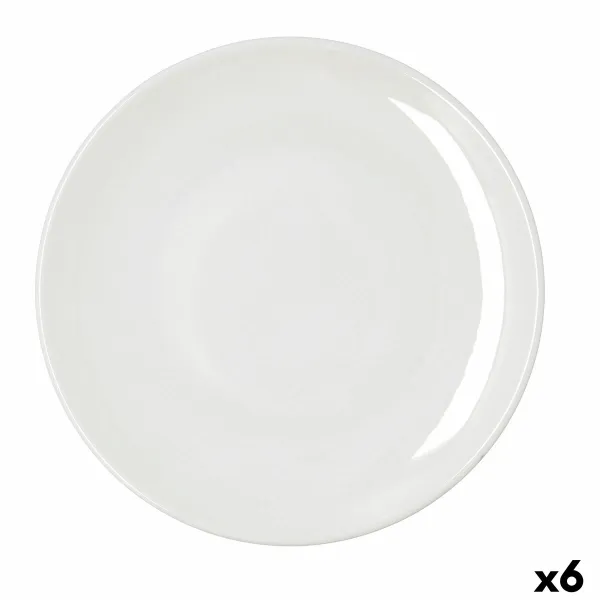 Plakans trauks Bidasoa Harmony Hydrozero Balts Keramika Ø 30 cm (6 gb.)