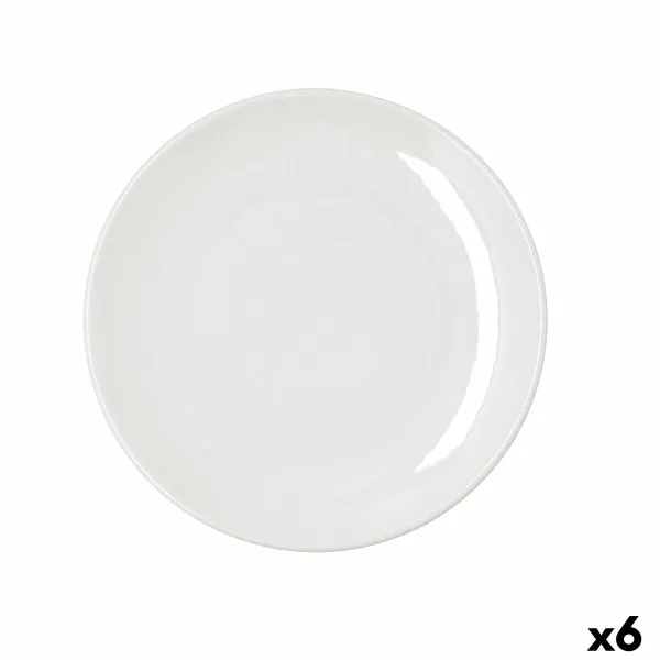 Plakans trauks Bidasoa Harmony Hydrozero Balts Keramika Ø 25 cm (6 gb.)