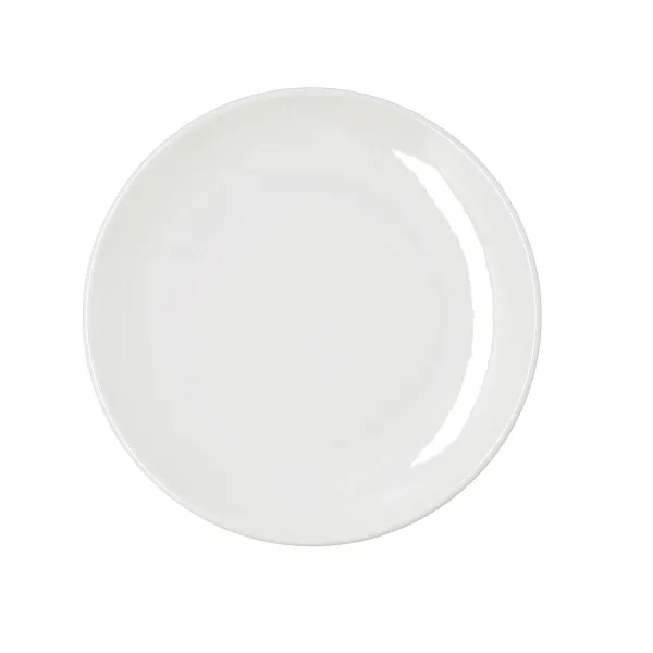 Flat Plate Bidasoa Harmony Hydrozero White Ceramic Ø 25 cm (6 Units)