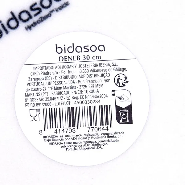 Pizza Plate Bidasoa Deneb Hydrozero Brown Ceramic Ø 30 cm (6 Units)
