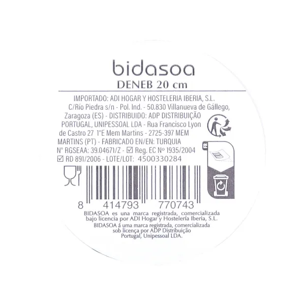 Dziļais šķīvis Bidasoa Deneb Hydrozero Brūns Keramika Ø 20 cm (6 gb.)