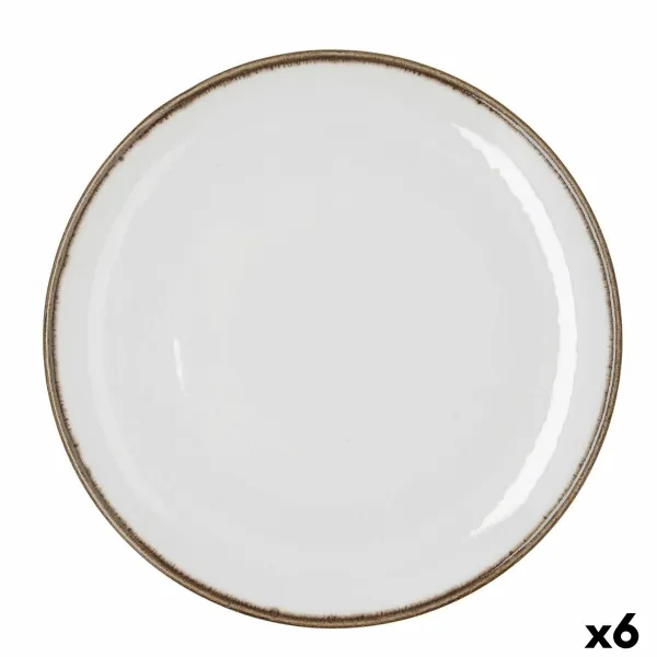 Pizza Plate Bidasoa Orion Hydrozero White Ceramic Ø 30 cm (6 Units)