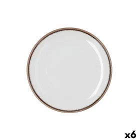Jälkiruokalautanen Bidasoa Orion Hydrozero Valkoinen Keraminen Ø 21 cm (6 osaa)