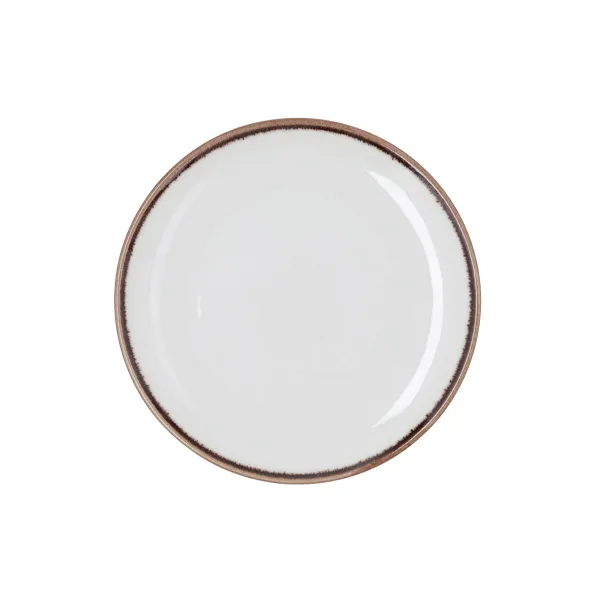 Dessert dish Bidasoa Orion Hydrozero White Ceramic Ø 21 cm (6 Units)