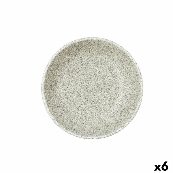 Deep Plate Bidasoa Element Hydrozero Beige Ceramic Ø 20 cm (6 Units)
