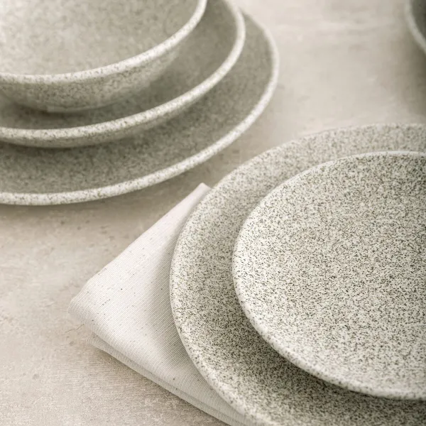 Deep Plate Bidasoa Element Hydrozero Beige Ceramic Ø 20 cm (6 Units)