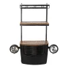 Butelių laikiklis DKD Home Decor Automobilis Akacija Tamsiai pilka (83 x 30 x 104 cm)
