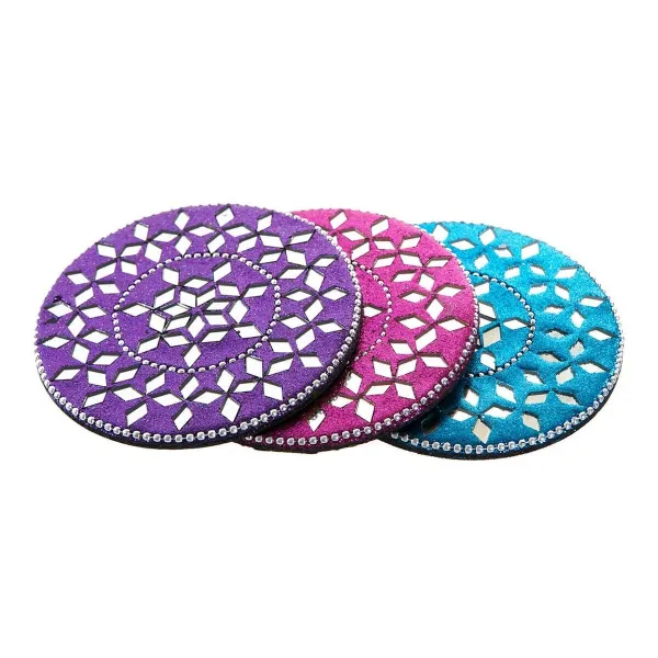 Padėklai DKD Home Decor Aliuminis Medžio MDF (3 pcs)