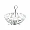 Augļu Bļoda DKD Home Decor Sudrabains Metāls Plastmasa 28 x 28 x 40 cm