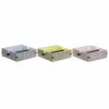 Коробка для салфеток DKD Home Decor Синий Зеленый Розовый Металл Деревянный MDF 3 Предметы 22 x 18 x 6 cm
