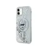 Karl Lagerfeld Liquid Glitter Choupette Head MagSafe - iPhone 11 Case (Transparent)