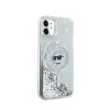 Karl Lagerfeld Liquid Glitter Choupette Head MagSafe - iPhone 11 Case (Transparent)