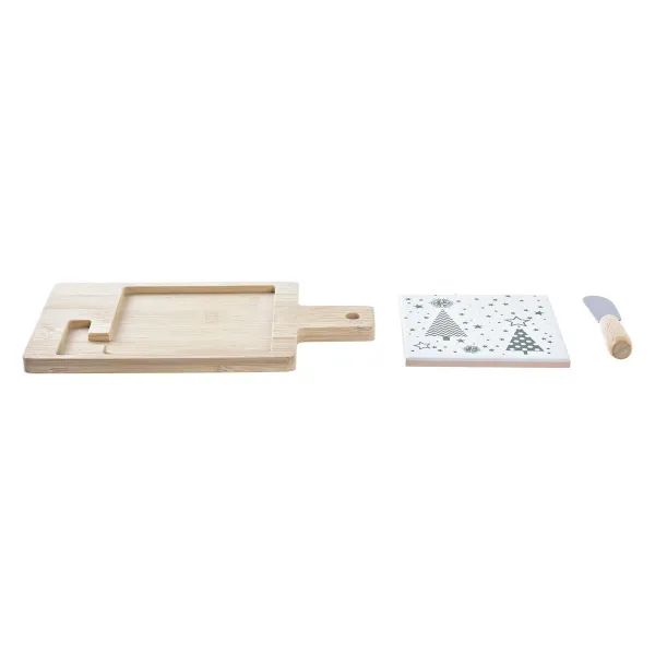Alkuruokasetti DKD Home Decor Valkoinen Vihreä Bambu Kivitavara (21,5 x 11,8 x 1,5 cm)