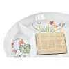 Uzkodu paplāte DKD Home Decor Daudzkrāsains Dabisks Bambuss Keramika Tropiskais 23,5 x 23,5 x 7 cm