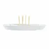 Uzkodu paplāte DKD Home Decor Daudzkrāsains Dabisks Bambuss Keramika Tropiskais 23,5 x 23,5 x 7 cm