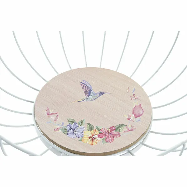 Hedelmäkulho DKD Home Decor Monivärinen Metalli Puu MDF 28 x 28 x 11 cm (2 osaa)