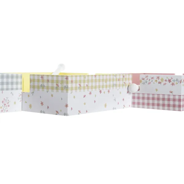 Salvešu Turētājs DKD Home Decor Vichy Sweet Metāls Alumīnijs Koks MDF 22 x 18 x 6 cm (3 gb.)