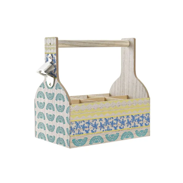 Подставка под бутылки DKD Home Decor 27 x 16,5 x 25 cm Синий бирюзовый Деревянный MDF (2 штук)