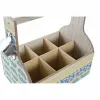Butelių laikiklis DKD Home Decor 27 x 16,5 x 25 cm Mėlyna Turkis Medžio MDF (2 vnt.)
