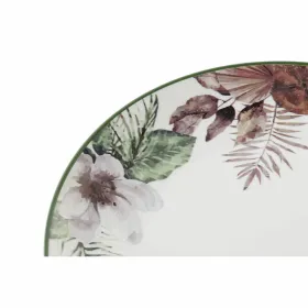 Плоская тарелка DKD Home Decor Цветы Porcelāns (27 x 27 x 2 cm)