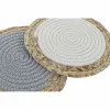 Подставка под горячее DKD Home Decor Индивидуальный Хлопок волокно (20 x 20 x 1 cm) (2 штук)