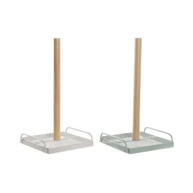 Kitchen Paper holder DKD Home Decor Beige Metal Mint Pinewood (16 x 15 x 29,5 cm) (2 Units)