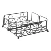 Коробка для салфеток DKD Home Decor геометрический Чёрный Металл 18 x 18 x 7 cm