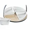 Alkuruokasetti DKD Home Decor Valkoinen/Musta Metalli Bambu Kivitavara Loft 4 Kappaletta 21,5 x 21,5 x 14 cm