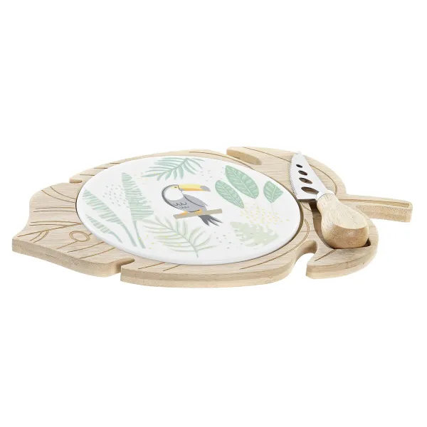 Siera dēlītis DKD Home Decor Bambuss Keramika 28 x 18 x 3 cm (12 gb.)