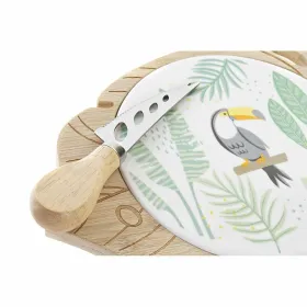 Lenta sūriui DKD Home Decor Bambukas Keramikos dirbinys 28 x 18 x 3 cm (12 vnt.)