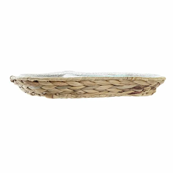 Välipalatarjotin DKD Home Decor 38 x 25 x 4 cm Kristalli Luonnollinen Läpinäkyvä