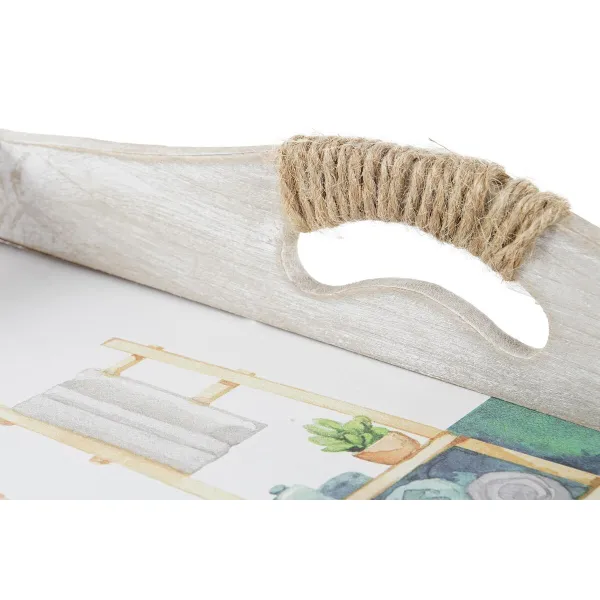 Набор подносов DKD Home Decor 40 x 30 x 6 cm Деревянный MDF (2 штук)
