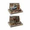 Tarjotinsetti DKD Home Decor Monivärinen Puu MDF 40 x 30 x 6 cm (2 osaa)