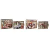 Paplāšu Komplekts DKD Home Decor Daudzkrāsains Koks MDF 40 x 30 x 6 cm (2 gb.)