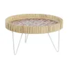 поднос для закусок DKD Home Decor 26 x 26 x 14,5 cm Натуральный Металл Деревянный MDF Shabby Chic