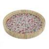 Uzkodu paplāte DKD Home Decor 26 x 26 x 14,5 cm Dabisks Metāls Koks MDF Shabby Chic